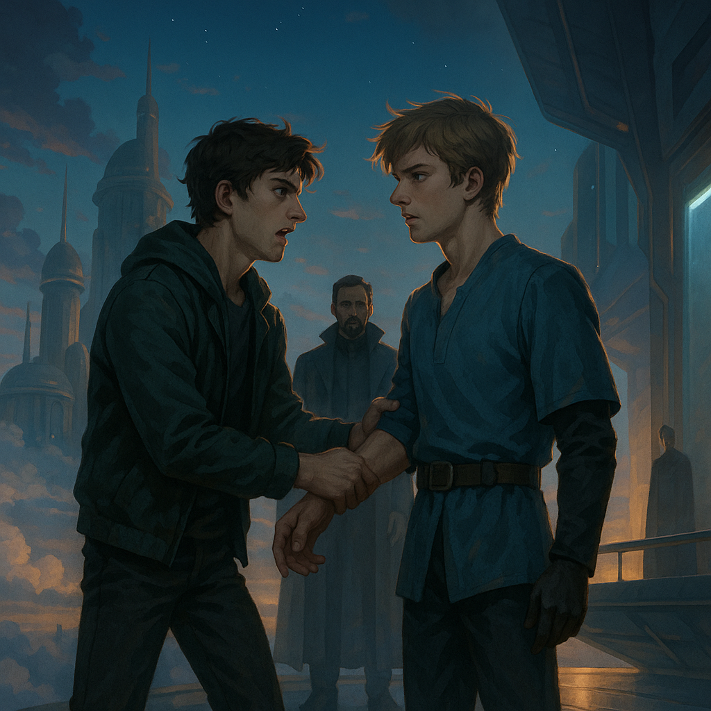 Lian y Noah enfrentándose en Aqualis